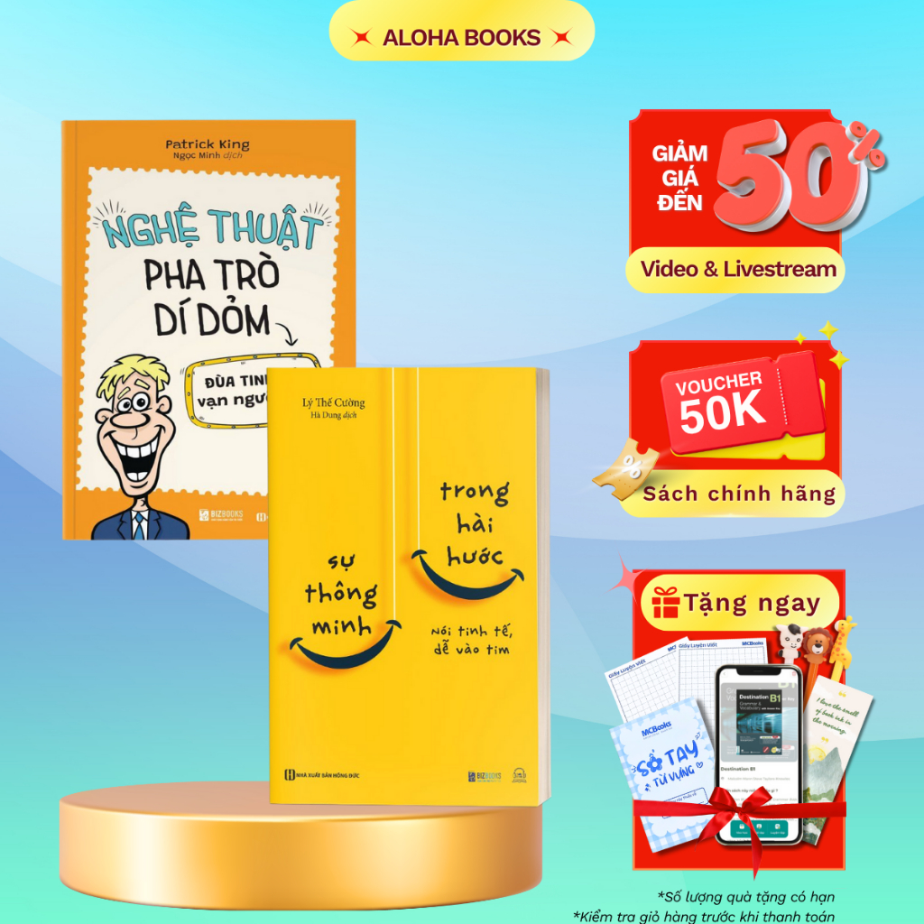 Sách - Combo Giao Tiếp: Nghệ Thuật Pha Trò Dí Dỏm Và Sự Thông Minh Trong Hài Hước - Bizbooks