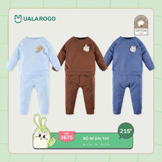 Bộ dài nỉ cotton ualarogo 1-4y sale