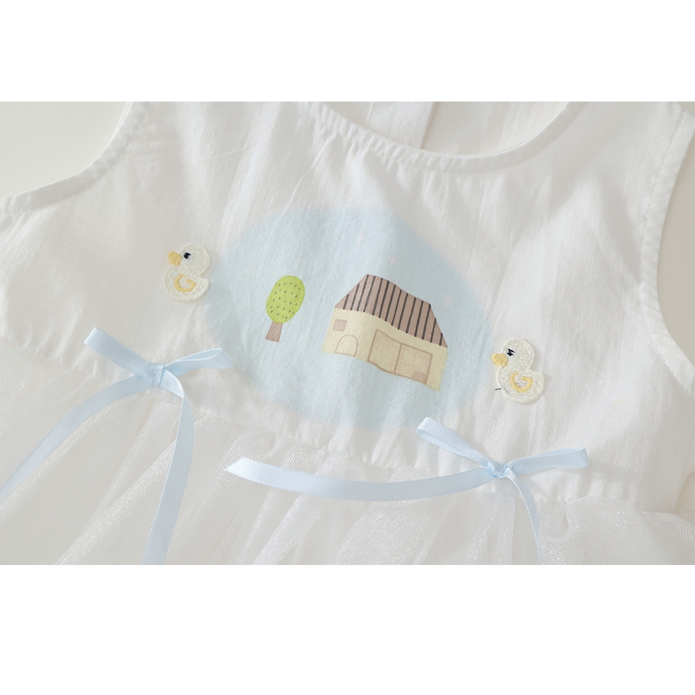 Váy Bé Gái Hania Kids Váy Công Chúa Sát Nách Phối Bèo Tầng Xòe Bồng Bềnh