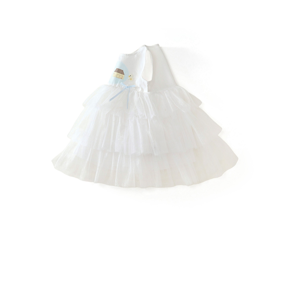 Váy Bé Gái Hania Kids Váy Công Chúa Sát Nách Phối Bèo Tầng Xòe Bồng Bềnh