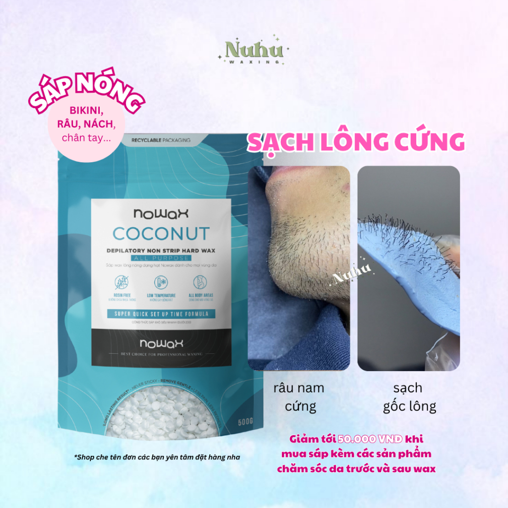 Sáp wax lông wax bean cao cấp SIÊU BÁM LÔNG, wax dẻo, thơm ( trong suốt ...