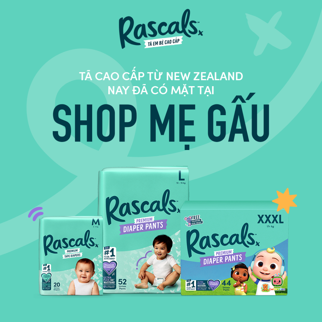 [CHÍNH HÃNG] Bỉm dán/quần RASCALS cao cấp đến từ New Zealand siêu thấm ...