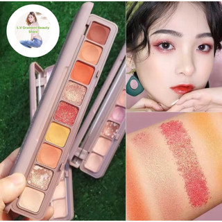 Phấn mắt bảng dài 9 ô màu nhũ tuyến lâu trôi Lameila Beautiful Color
