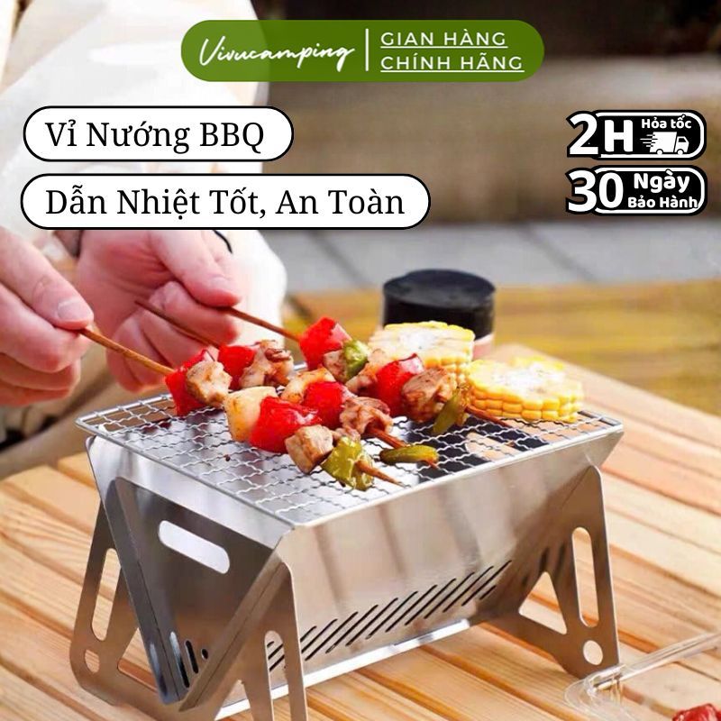 Vỉ Nướng BBQ Mini Camping, Khay Nướng Nhôm Chịu Nhiệt, Tiện Lợi Cho Tiệc Nướng Ngoài Trời