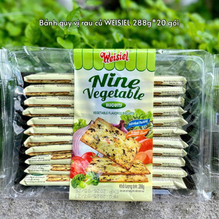 Bánh quy ăn kiêng  vị rau củ và vị phô mai weisiel gói 288g
