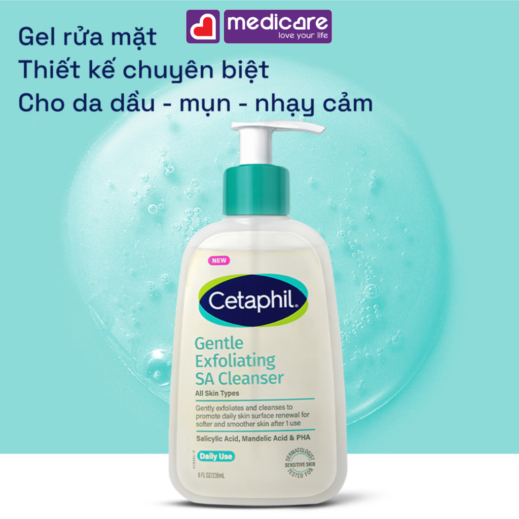 Sữa rửa mặt CETAPHIL Gentle Exfoliating SA 236ml