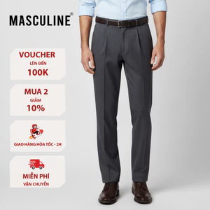 Quần Kaki nam có ly MASCULINE CCL500 – Form Regular thoải mái, chất Cotton Rayon co giãn, lịch lãm