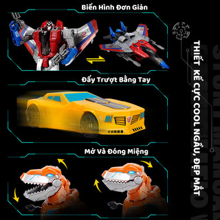 Đồ Chơi Robot Biến Hình 2IN1 Máy Bay,Khủng Long,Ô Tô,Xe Tải Thân Hình Hợp Kim-Đồ Chơi Robot Biến Hình Cho Bé