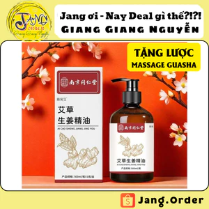 Dầu massage ngải cứu và gừng của Nam Kinh Đồng Nhân Đường (Tặng lược Guasha massage)