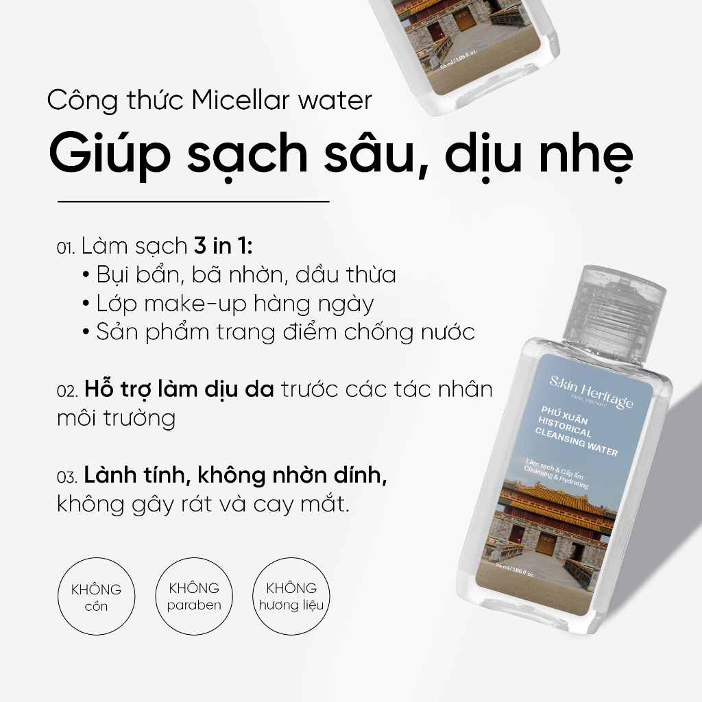 Thiết kế của Nước Tẩy Trang Skin Heritage Cao Cấp