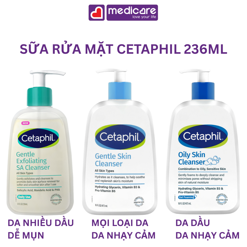 Sữa rửa mặt CETAPHIL Gentle Exfoliating SA 236ml