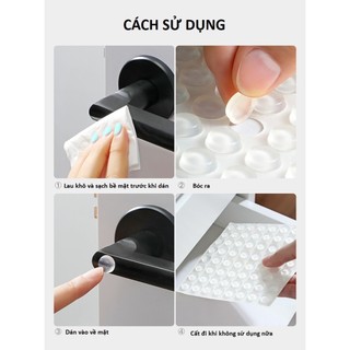 Vỉ 50 Nút Đệm Silicon Chống Va Đập - Vỉ Nút Đệm Cao Su Chống Va Đập, Giảm Chấn Cho Cửa Nhà, Cửa Tủ, Đồ Dùng Gia Đình