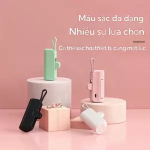 Pin dự phòng mini 5000mAh sạc nhanh hai đầu Quà tặng thời trang, tiện dụng cho b