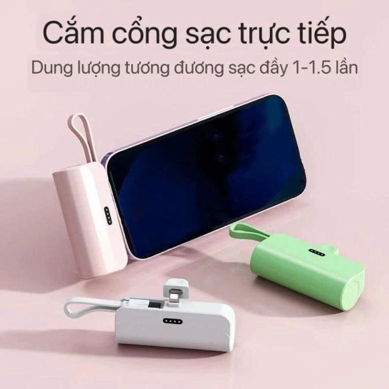 [Quà tặng nhỏ gọn trong lòng bàn tay] Pin dự phòng mini 5000mAh sạc nhanh hai đầu Quà tặng thời trang, tiện dụng cho b