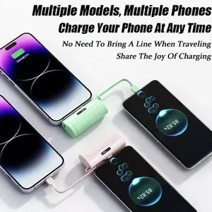 Pin dự phòng mini 5000mAh, sạc siêu nhanh, di động, tương thích với mọi điện thoại di động