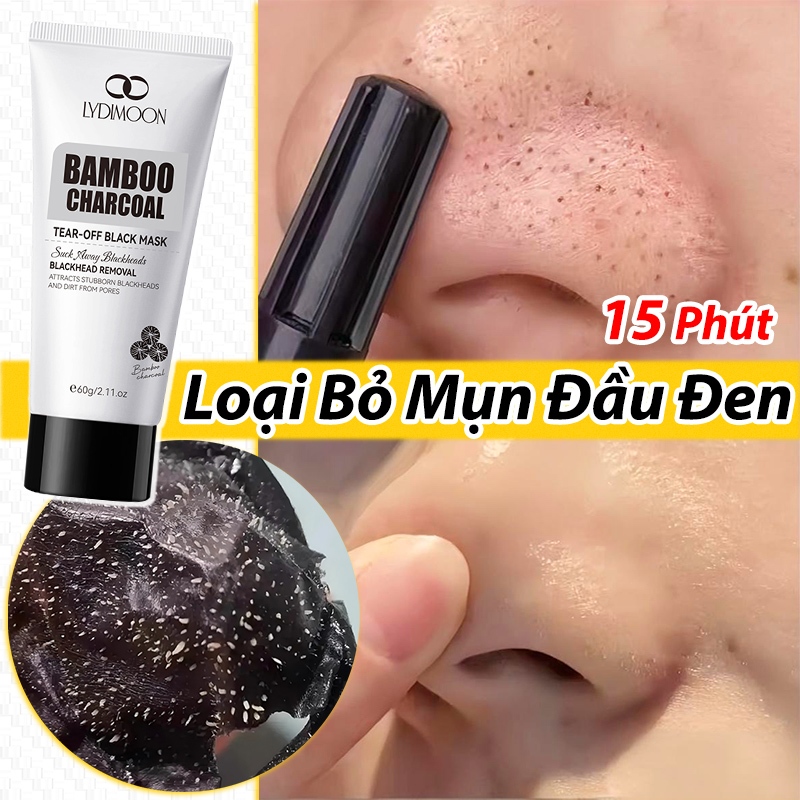 Mặt nạ lột mụn đầu đen than tre Loại bỏ mụn đầu đen mụn trứng cá Giảm tiết dầu trên da 60ml