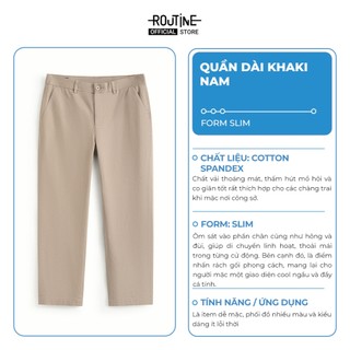 Quần Dài Khaki Nam Form Slim - Routine 10F25PCA014