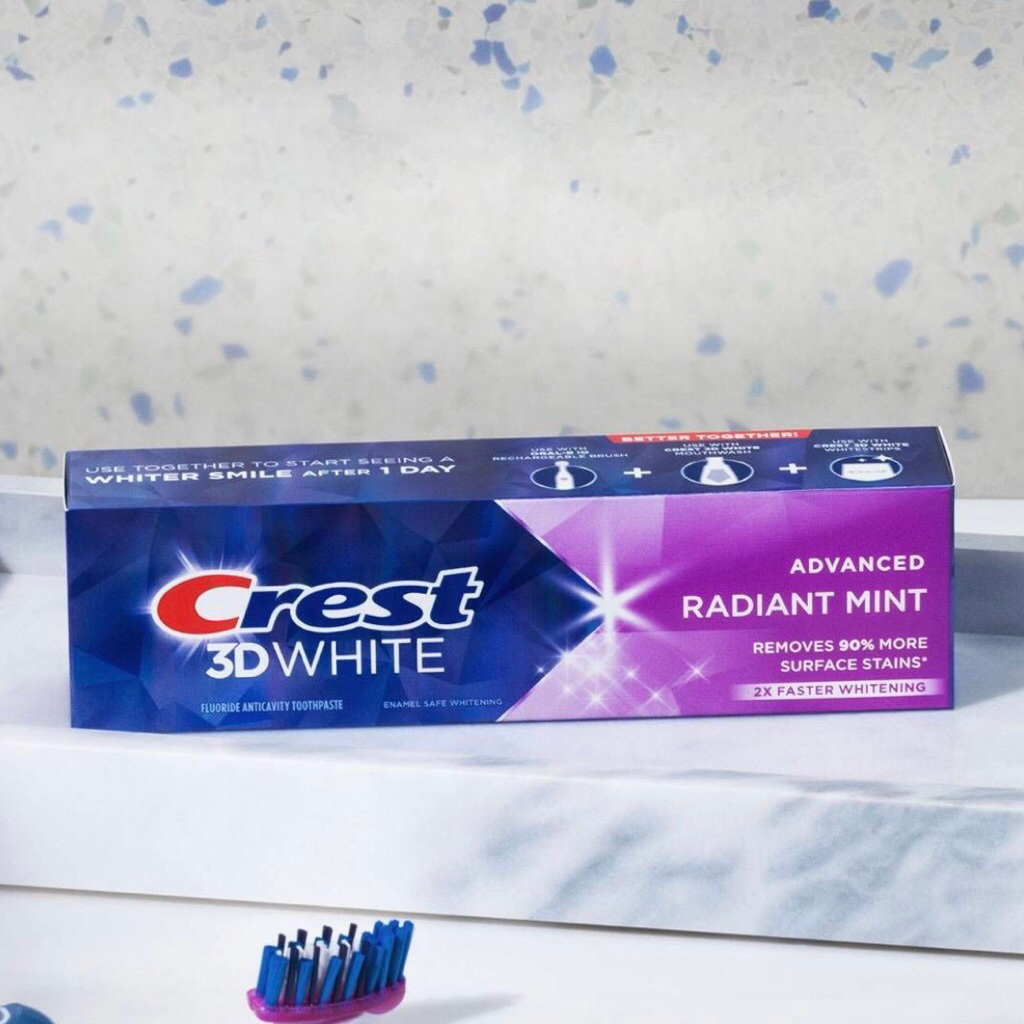 Kem Đánh Trắng Răng Crest 3D White Radiant Mint 93G