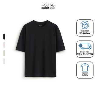 Áo Thun Tay Ngắn Nam Hình Thêu Form Boxy  - Routine 10F25TSS032