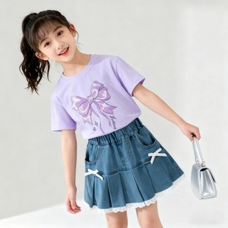 ÁO Thun NgắN Tay Cho Bé GáI: ThờI Trang, Dễ DàNg PhốI đồ, Trang Trí Nơ áO Thun Cho Bé GáI