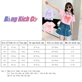 ÁO Thun NgắN Tay Cho Bé GáI: ThờI Trang, Dễ DàNg PhốI đồ, Trang Trí Nơ áO Thun Cho Bé GáI
