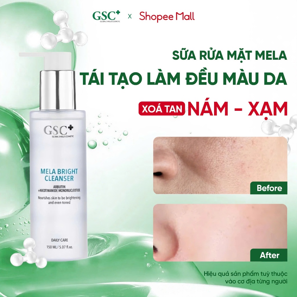 Sữa Rửa Mặt Dưỡng Sáng Chuẩn Hàn GSC Mela Bright 150ml – Dành Cho Da Không Đều Màu Giảm Thâm Nám - GC093A