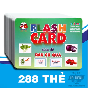 Bộ Thẻ Học Thông Minh 288 Flashcards Tiếng Anh Song Ngữ Cho Bé – 18 Chủ Đề Glenn Doman Giáo Dục Sớm
