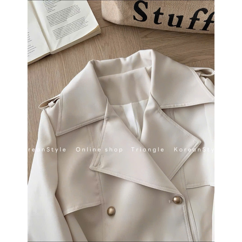 TRIANGLE - Uplevel Coat (Cân nhắc kỹ, returned is not welcomed)- Áo Khoác Trenchcoat Dáng Vừa Phong Cách Sang Trọng