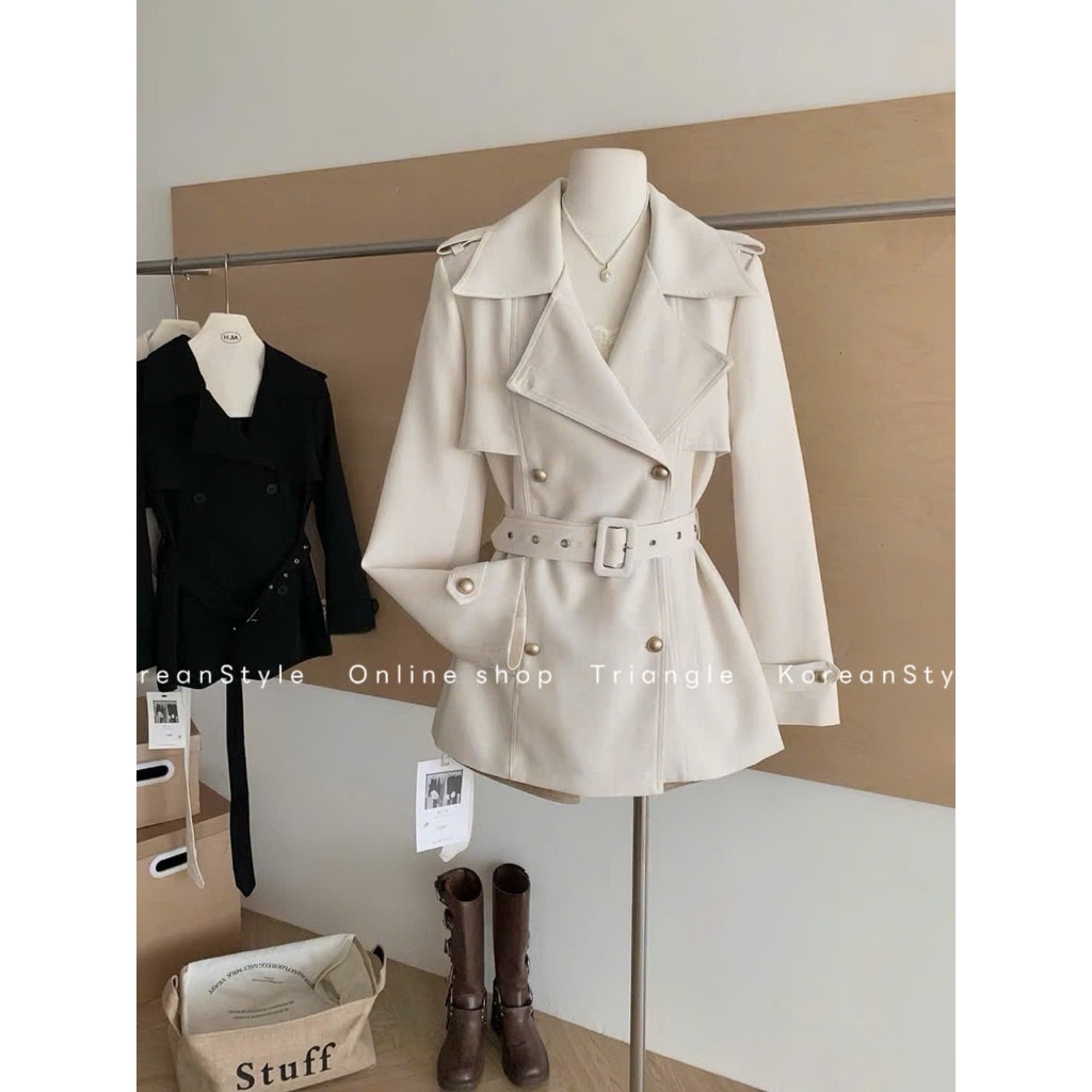 TRIANGLE - Uplevel Coat (Cân nhắc kỹ, returned is not welcomed)- Áo Khoác Trenchcoat Dáng Vừa Phong Cách Sang Trọng