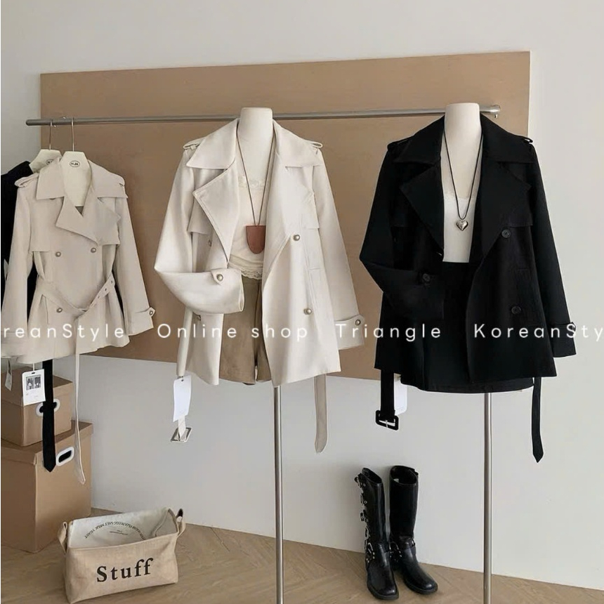 TRIANGLE - Uplevel Coat (Cân nhắc kỹ, returned is not welcomed)- Áo Khoác Trenchcoat Dáng Vừa Phong Cách Sang Trọng