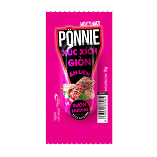 [LS] Combo 2 Hộp Pönnie Hotdog Giòn Vị Sườn Nướng Và Vị cay (2 Hộp 40 Cây x 28G)