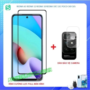 Kính cường lực Dành Cho Redmi A3 Redmi 12 Redmi 10 Redmi 10C 13C Poco C40 C65 full màn hình + dán bảo vệ camera