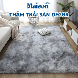 Thảm Lông Decor Trải Sàn Phòng Khách, Phòng Ngủ Chất Liệu Lông Mịn, Chống Trơn, Dễ dàng Vệ Sinh