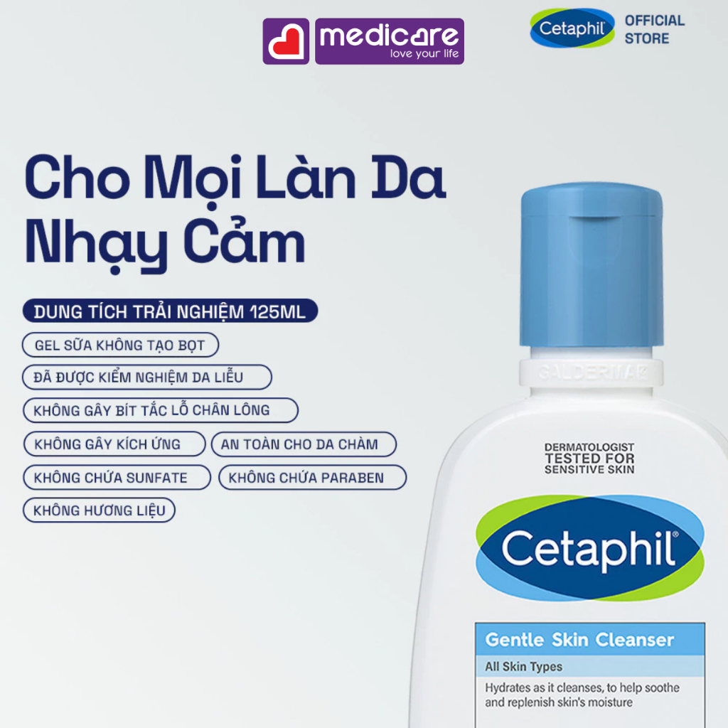 Sữa rửa mặt CETAPHIL dành cho da nhạy cảm, da khô 236ml & 250ml