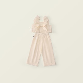Set Bộ Bé Gái Áo Croptop Dây Rút Phối Ren Và Quần Ống Rộng Thoáng Mát Mùa Hè