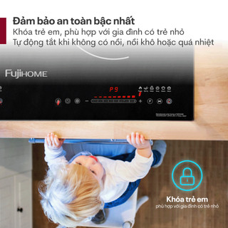 Bếp đôi từ và hồng ngoại Fujihome IC2519 -Công Suất 4400W - BẾP LẮP ÂM HOẶC DƯƠNG VỚI 4 CHÂN ĐẾ
