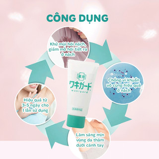 Gel Khử Mùi Vùng Dưới Cánh Tay, Khử Mùi Hôi Nách Kobayashi Wakiguard Nhật Bản 50G