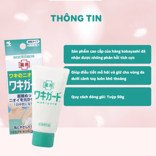 Gel Khử Mùi Vùng Dưới Cánh Tay, Khử Mùi Hôi Nách Kobayashi Wakiguard Nhật Bản 50G