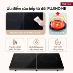 Bếp từ đôi Fujihome IC2123 -Công suất tổng 3500W -Mặt kính Kanger bền đẹp-Cảm ứng vuốt trượt dễ dùng — ảnh 3