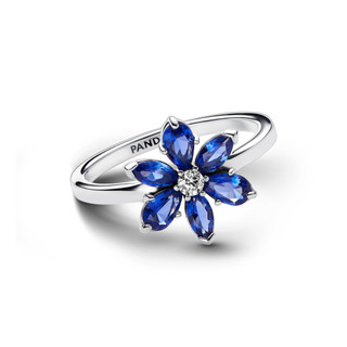 Nhẫn Pandora Timeless Bông Hoa Đính Đá Xanh