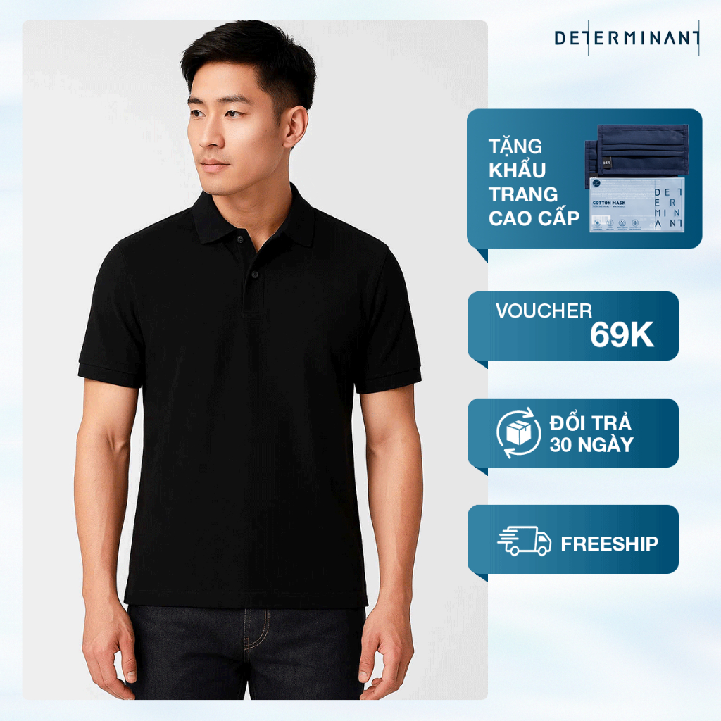 (Voucher giảm 200k LiveStream) Áo Polo nam Pique Tay ngắn Kháng nước, chống bám bẩn P01-01