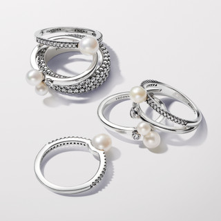 Nhẫn Bạc Pandora Timeless Đính Ngọc Trai