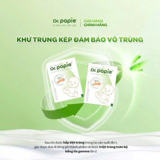 Gạc Rơ Lưỡi Dr.Papie Tiêu Chuẩn 5SAO, Làm Sạch Răng, Lưỡi, Nướu và Khoang Miệng Cho Bé