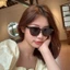 Mắt kính nữ má hồng giả cận thời trang phong cách Ulzzang gọng kính cận mắt râm mát chống tia UV Hottrend 096