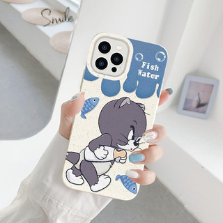 Ốp Lưng iPhone Mềm Thân Thiện Môi Trường Mèo Chuột Chống Sốc, Bảo Vệ Cam - iP 7/8/X/XS/11/12/13/14/15/16/17/Plus/Pro/Max