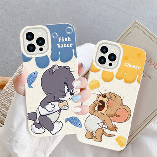 Ốp Lưng iPhone Mềm Thân Thiện Môi Trường Mèo Chuột Chống Sốc, Bảo Vệ Cam - iP 7/8/X/XS/11/12/13/14/15/16/17/Plus/Pro/Max