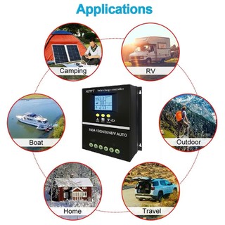 Bộ Sạc Năng Lượng Mặt Trời MPPT 80A Thông Minh Loại Xịn– Tự Động Nhận 12V/24V/36V/48V, Cực Kỳ Ổn Định