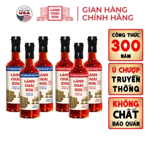 Thùng 6 chai 3 XANH 3 ĐỎ Nước Mắm Nhỉ truyền thống Làng Chài Xưa 500ml