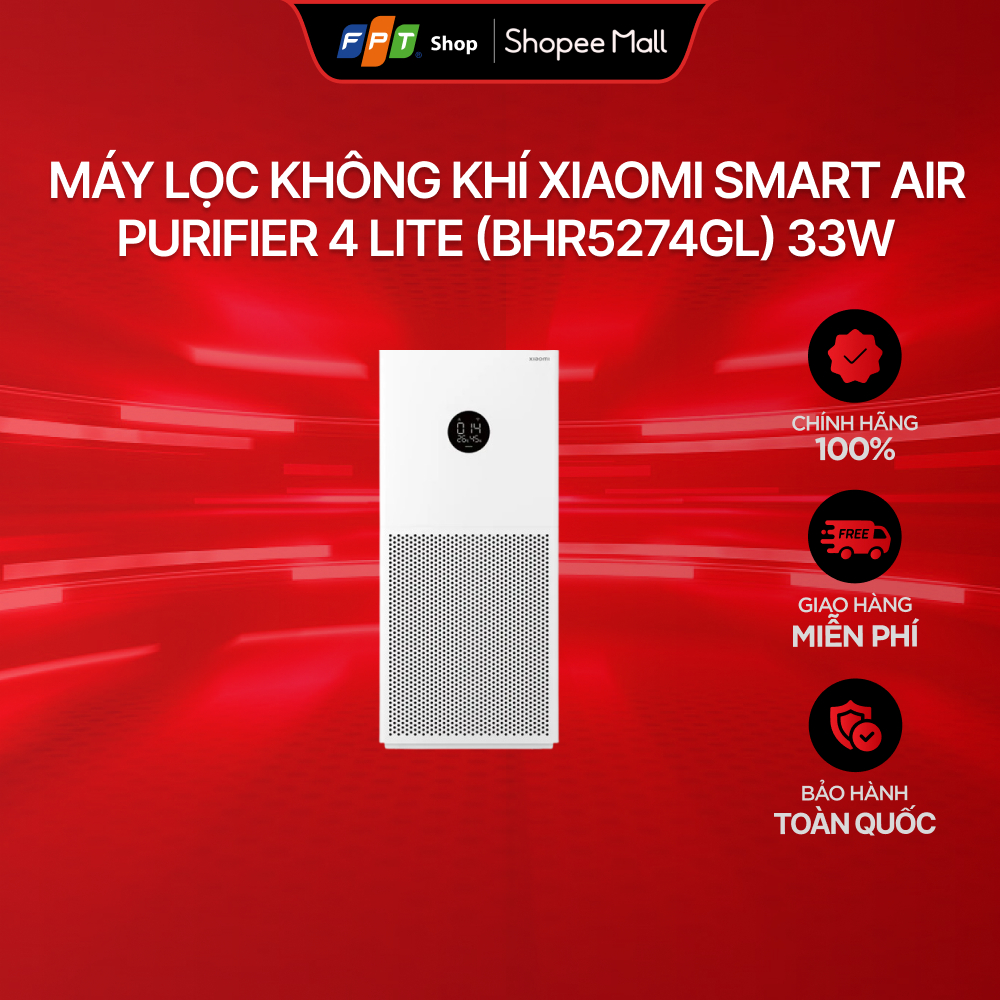 Máy lọc không khí Xiaomi Mi AP 4 Lite, bộ lọc bụi HEPA lọc bụi mịn PM 2.5