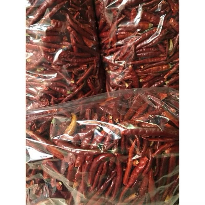 (1 kg)Ớt quả khô đã cắt cuống hàng đỏ đẹp mới
